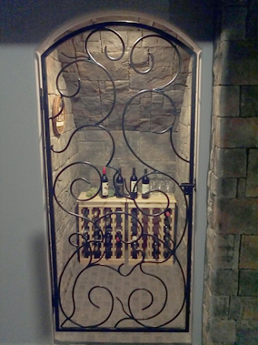 Custom Iron Wine Cellar Gates